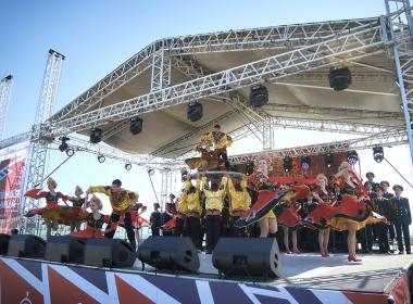 Дмитрий Шевченко встретился с семьей Абдуллиных, представляющих Центр «ВОИН» в финале «Семейной зарницы»